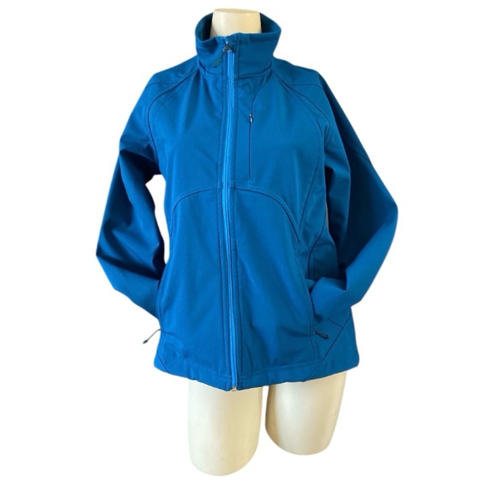 Double Diamond Women’s Blue Teal Jacket Fleece Lined Full Zip Pockets Size M
